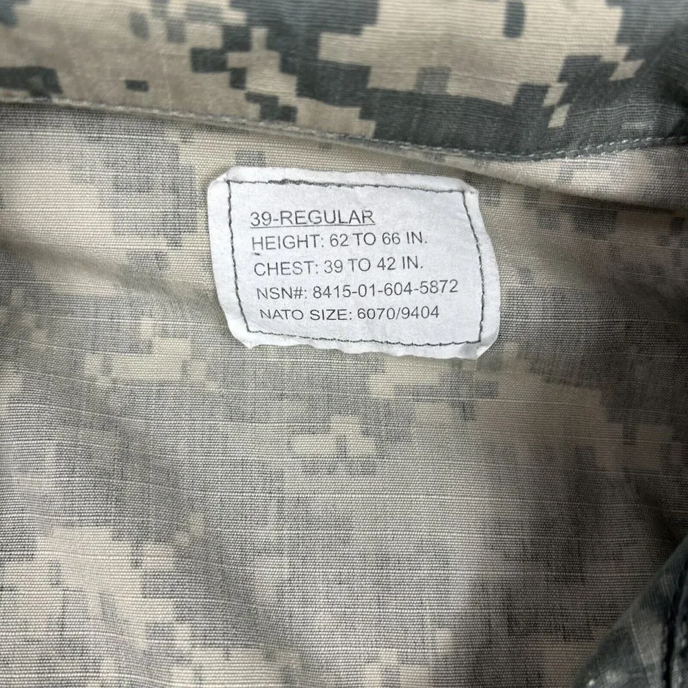 US Army‎ ACU Combat Shirt Coat Digital Camo Top Tactical Ripstop 39 Regular